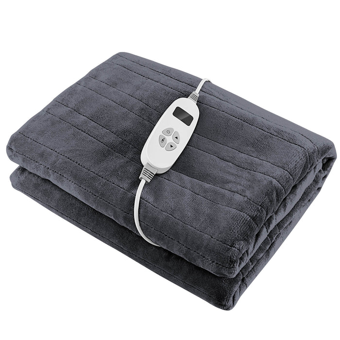 160 x 130 CM Electric Heated Throw Blanket with 10 Heat Settings-