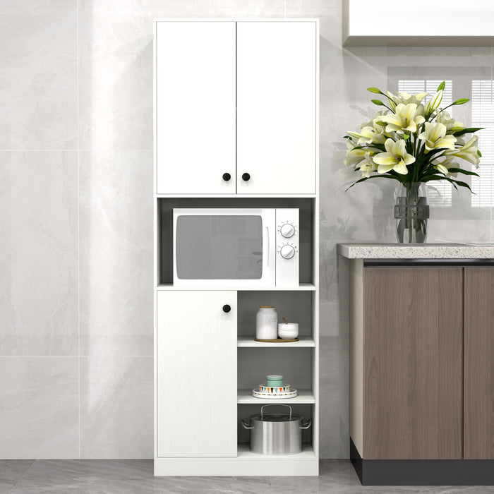 166cm Kitchen Pantry Storage Cabinet Modern Hutch Cabinet-