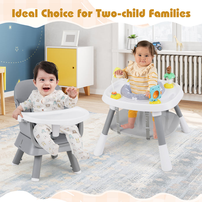 16-in-1 Convertible Baby High Chair with Removable Tray and 5-Point Harness-
