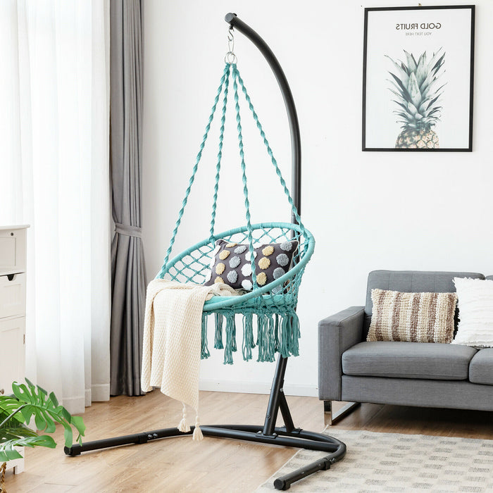 Macrame Hammock Swing Seat with Cushion (frame not included)-