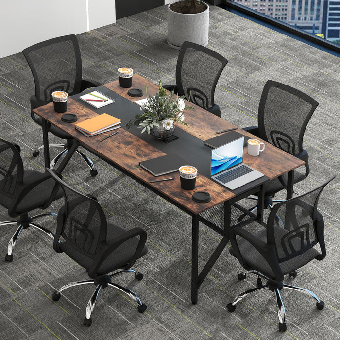 180 CM Conference Table Large Meeting Table for 6-8 People-