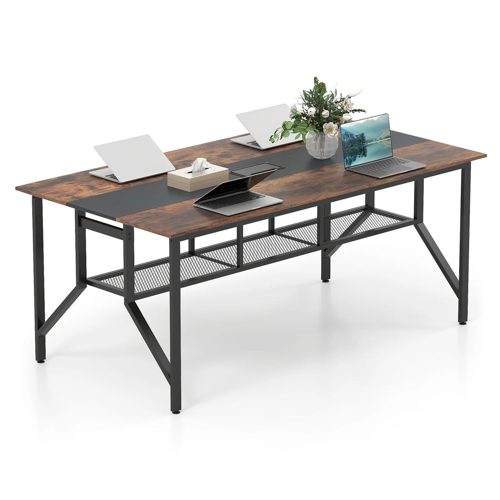 180 CM Conference Table Large Meeting Table for 6-8 People-