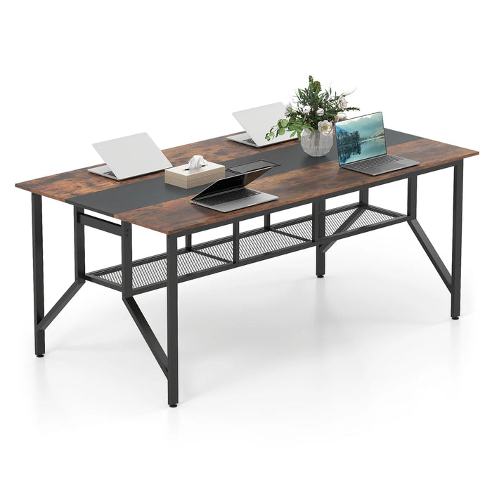 180 CM Conference Table Large Meeting Table for 6-8 People-