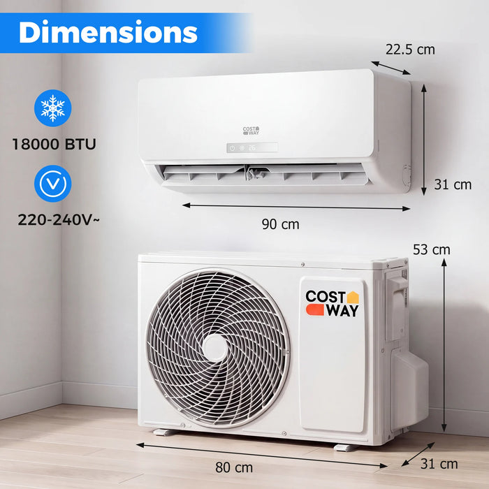 18000 BTU Mini Split Air Conditioner & Heater A++ Energy Efficient Inverter Split AC