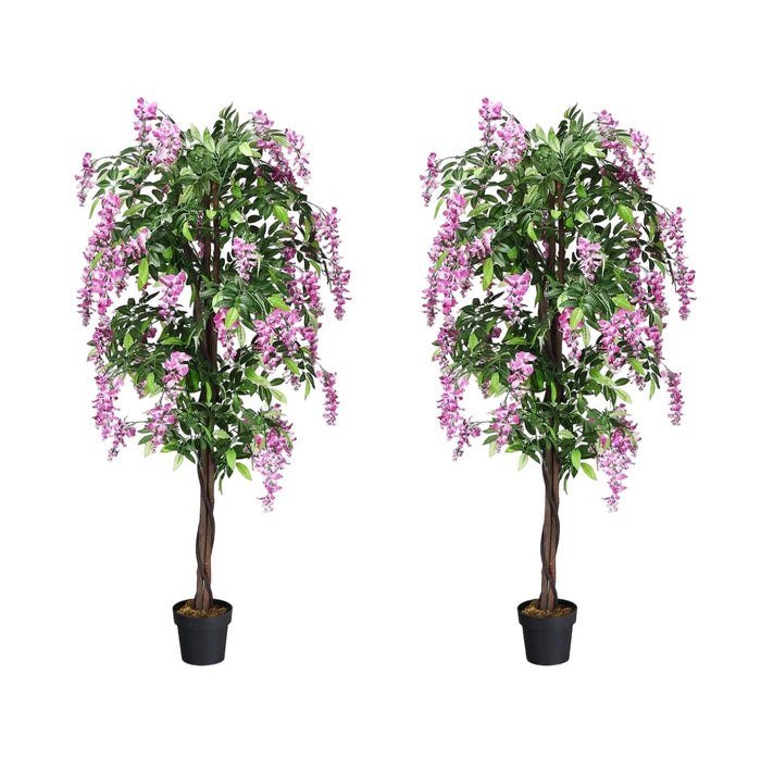 180CM Ficus Artificial Tree for Living Room Office Decor Set of 2