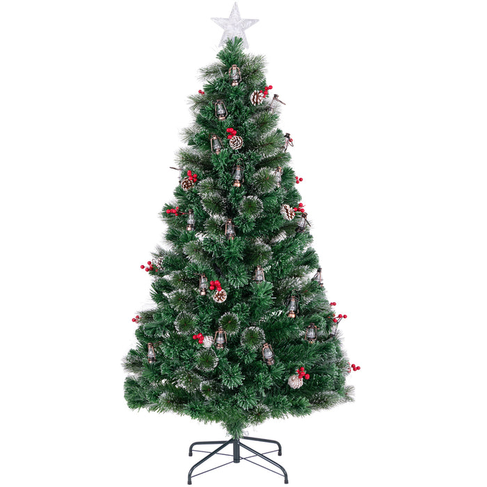 150/180CM  Artificial Christmas Tree with 8 Lighting Modes and Optical Fibers-