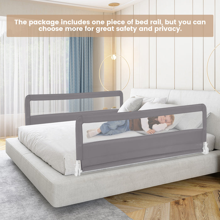 180CM Foldable Baby Bed Rail Guard with Removable Cover and Safety Strap-