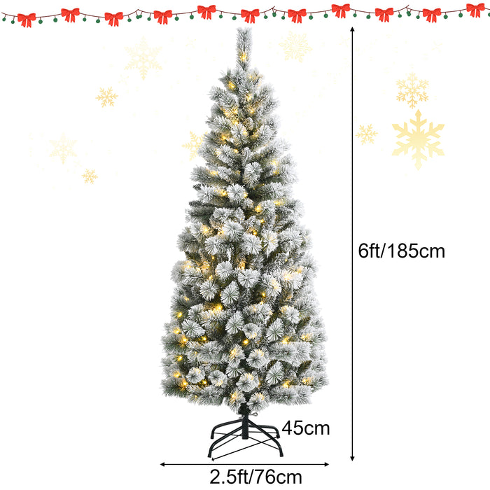 Illuminated Artificial Christmas tree with 140/200 LED lights-6FT