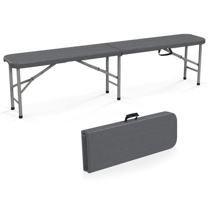 180cm Plastic Folding Bench with 300 kg Capacity and Handle Lock-