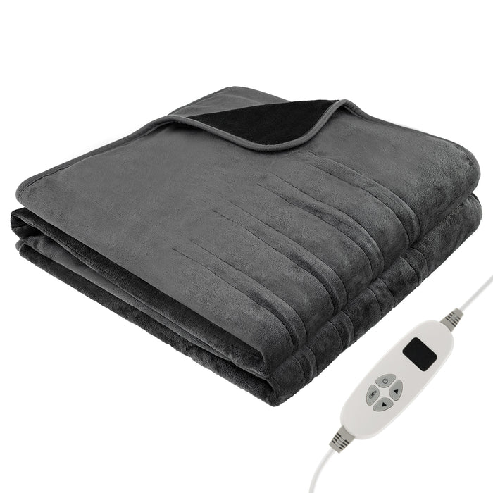 180 x 130 CM Electric Heated Throw Blanket with 10 Heat Settings-