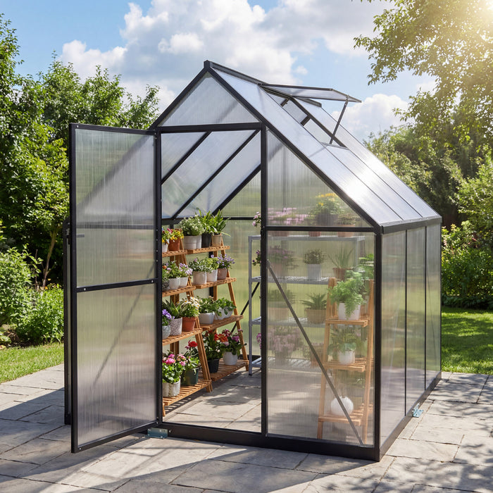 180 x 180CM Large Walk-in Aluminum Greenhouse-