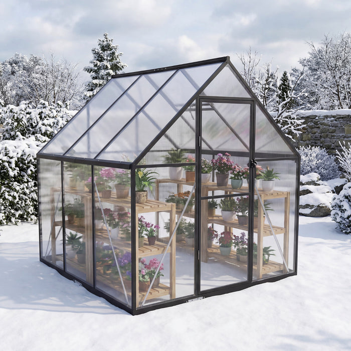 180 x 180CM Large Walk-in Aluminum Greenhouse-