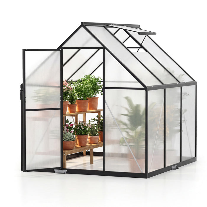 180 x 180CM Large Walk-in Aluminum Greenhouse-