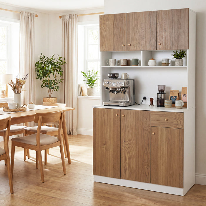180cm Tall Pantry Cabinet with Outlets and Anti-Tipping Kits-