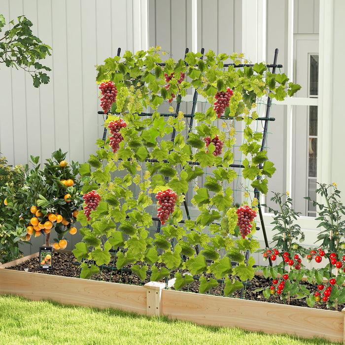 187cm Tall Garden Trellis Vertical Plant Support Stand with Netting-