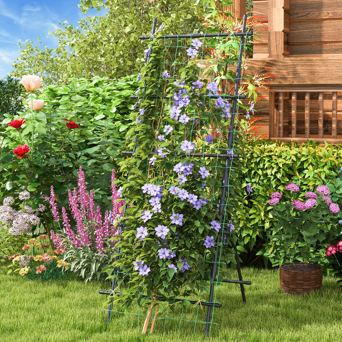 187cm Tall Garden Trellis Vertical Plant Support Stand with Netting-