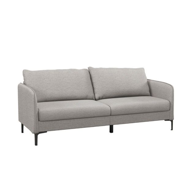 Modern 3-Seater Loveseat - Grey Upholstered Sofa Featuring Washable Cushion Covers - Perfect for Contemporary Home Decor and Cozy Seating Needs