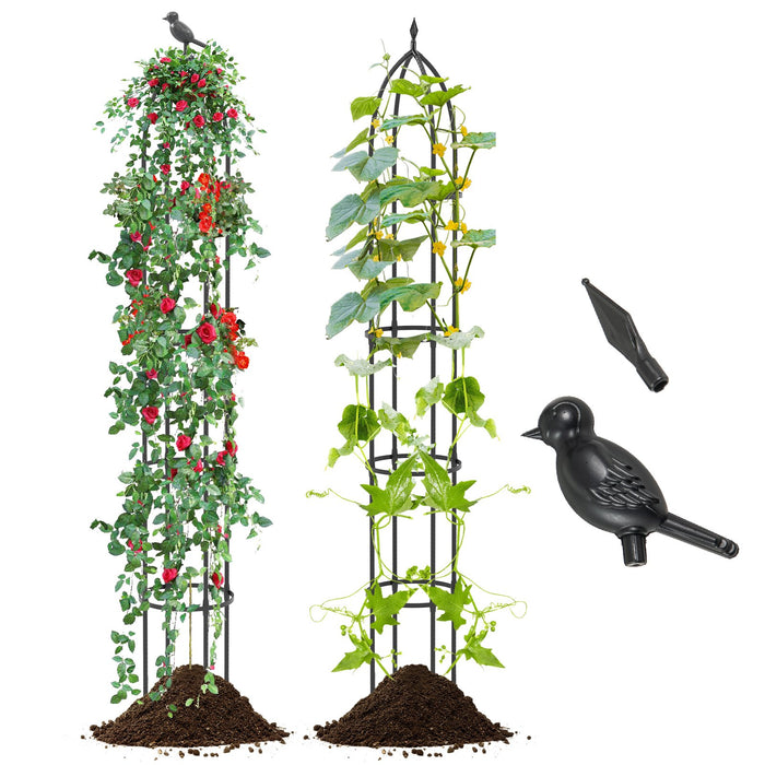 2-Pack 197 cm Garden Trellis for Climbing Plants-