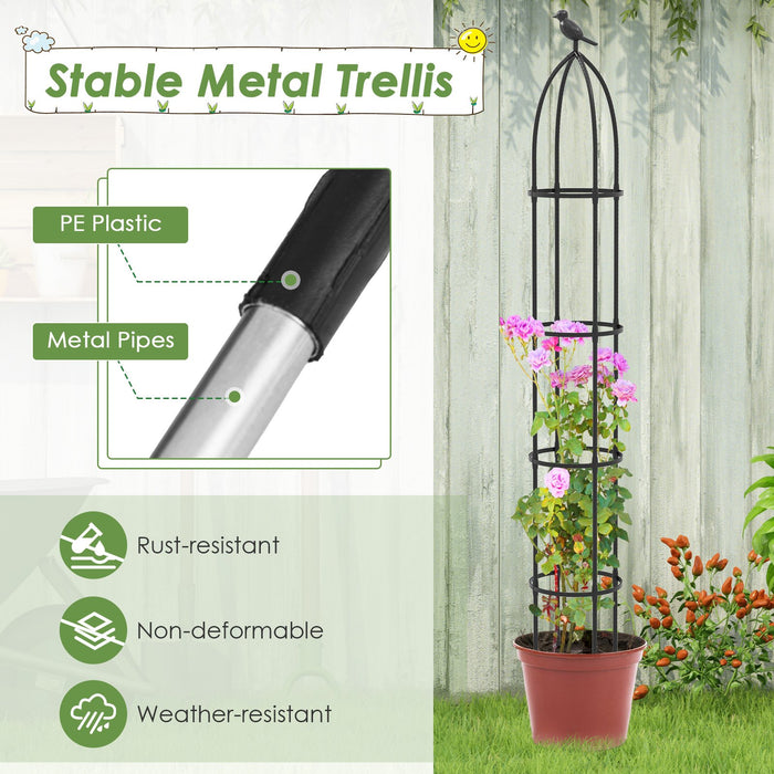 2-Pack 197 cm Garden Trellis for Climbing Plants-