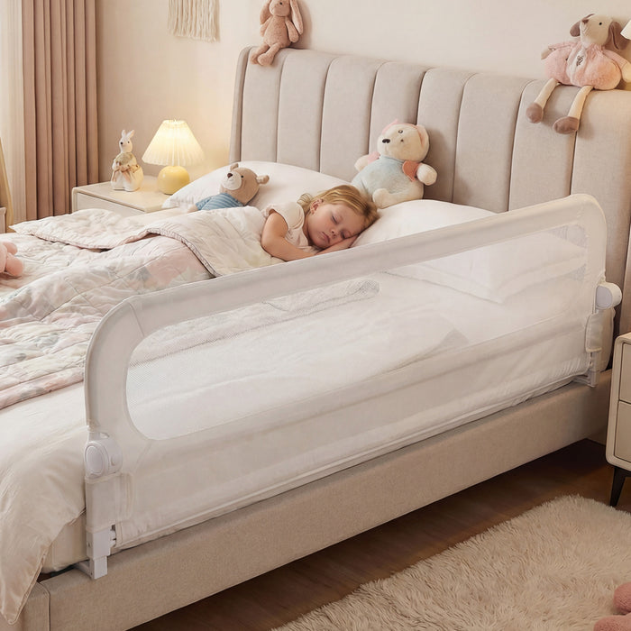 198 cm Long Adjustable Baby Bed Rail Guard with Extra Buckle-