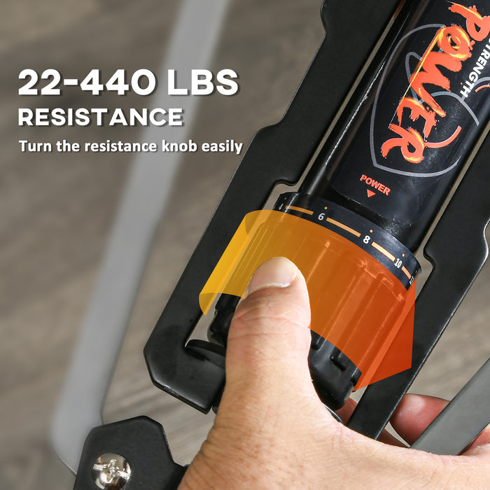 Adjustable Twister Arm Exerciser - 22-440lbs Hydraulic Power, Home Chest Expander, Strength Training Gear - Ideal for Arm, Chest, Bicep, Abdomen & Shoulder Workouts