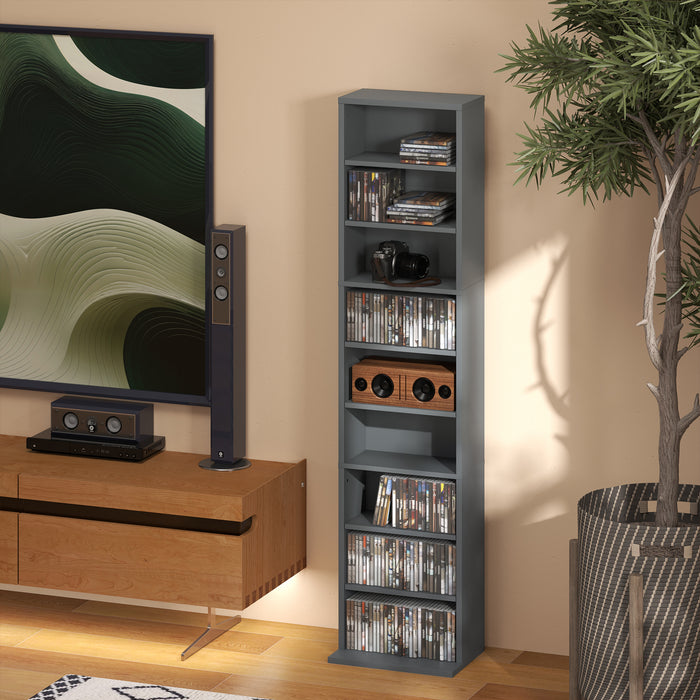 HOMCOM 260 Narrow CD Storage Unit - Grey