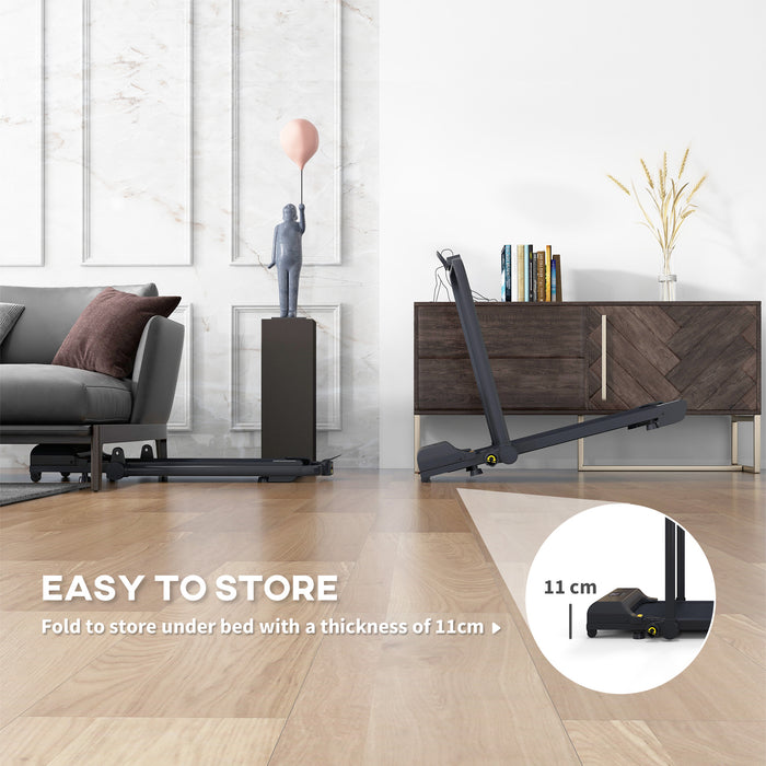 HOMCOM 2.5HP Walking Pad Treadmill, Folding Under Desk Treadmill Walking Machine, 1-10KM/H, with Remote Control