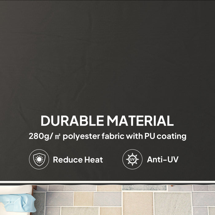 Outsunny Garden Retractable Awning - Black