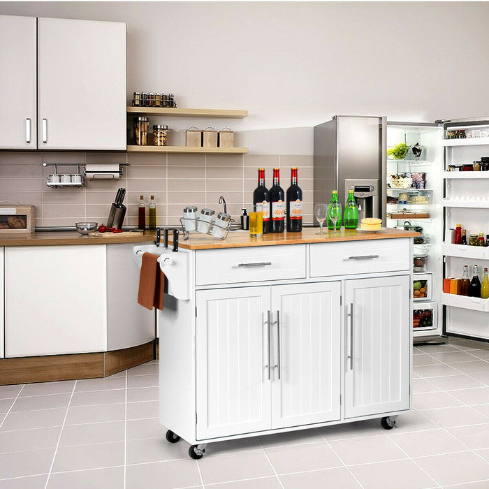 Kitchen Island Trolley with Shelves-