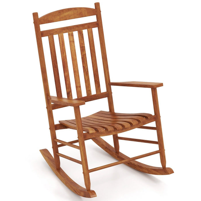 Outdoor Poplar Wood Rocking Chair-