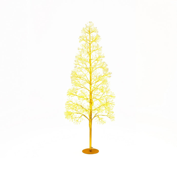 1.5 m 1500 LED Warm White Lighted Cedar Tree with Grounds Stakes for Christmas Decorations