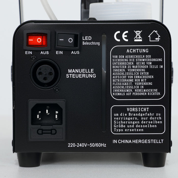 HOMCOM Smoke Machine with 3 RGB LED Lights with 13 Colours and 4 Effects, 450W 2000CFM Fog Machine with Wired and Wireless Remote Controls for Halloween Christmas Wedding Party Disco Dj Stage Effect