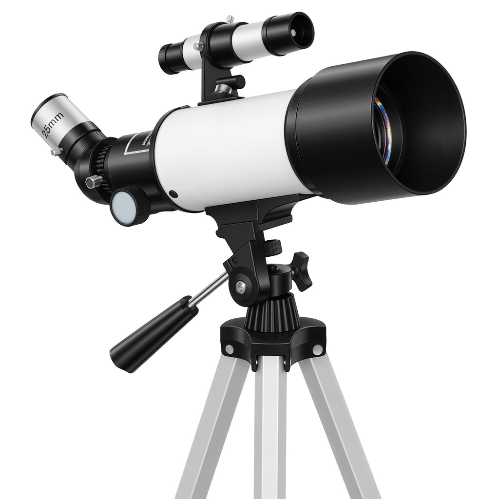 Outsunny Astronomy Telescope for Adults and Beginners with 70 mm Aperture, Carry Bag, White