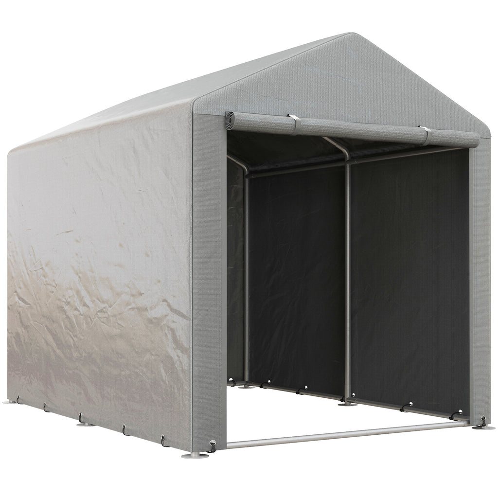 Outsunny 1.6 x 2.2m Garden Storage Shed Tent, with Accessories - Light Grey