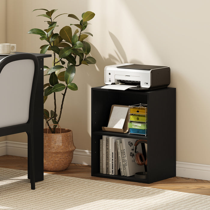 2-Cube Bookcase Floor Standing Open Bookshelf with 5-Position Adjustable Shelf-
