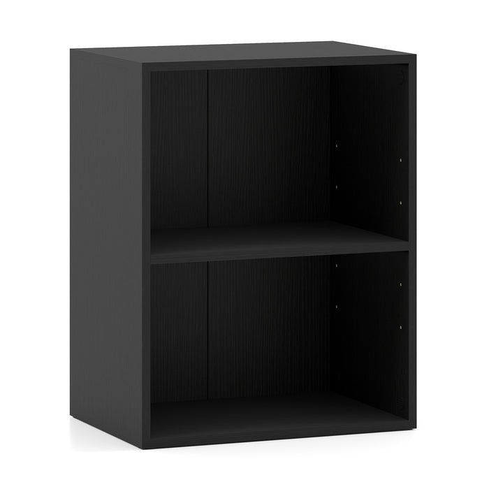 2-Cube Bookcase Floor Standing Open Bookshelf with 5-Position Adjustable Shelf-