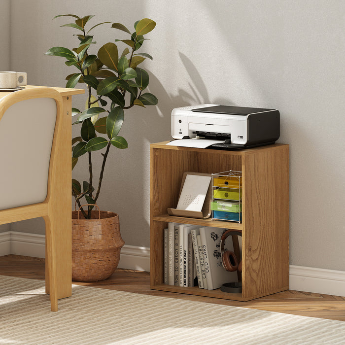 2-Cube Bookcase Floor Standing Open Bookshelf with 5-Position Adjustable Shelf-