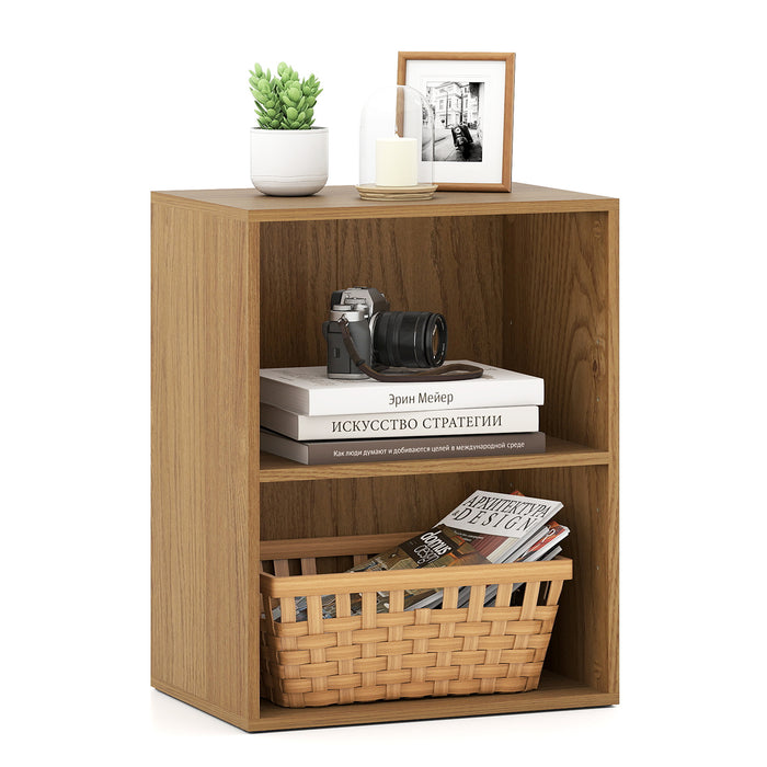 2-Cube Bookcase Floor Standing Open Bookshelf with 5-Position Adjustable Shelf-