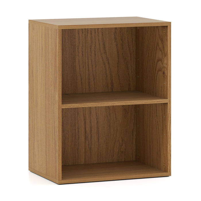 2-Cube Bookcase Floor Standing Open Bookshelf with 5-Position Adjustable Shelf-