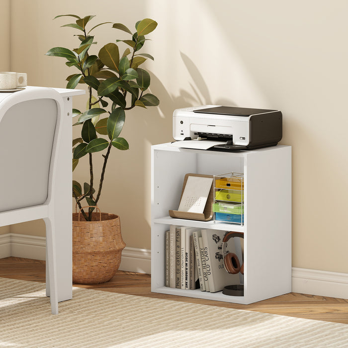 2-Cube Bookcase Floor Standing Open Bookshelf with 5-Position Adjustable Shelf-