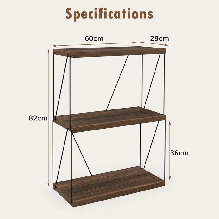 2 Pack 3-Tier Multipurpose Display Rack with Metal Frame