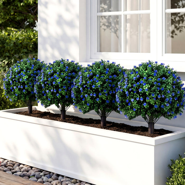 2 Pack 70 CM Artificial Camellia Boxwood Topiary Ball Trees