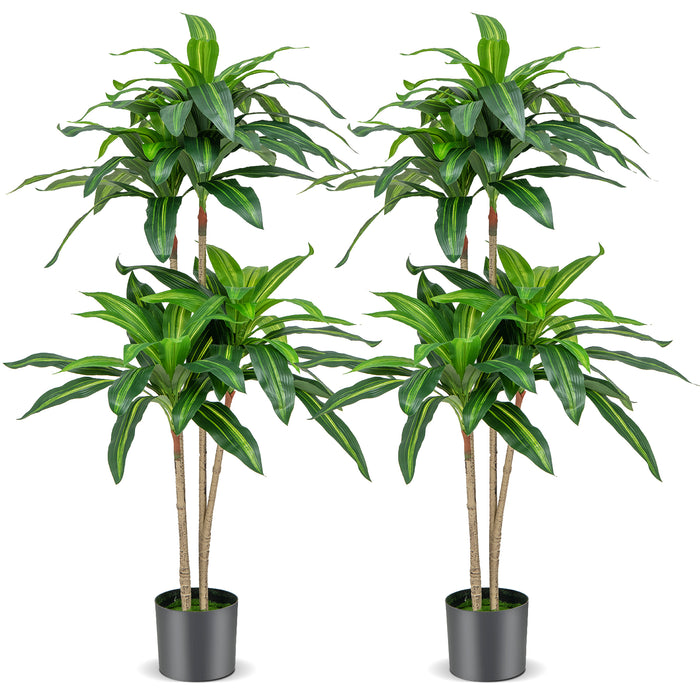 2-Piece 140 CM Tall Fake Dracaena Plant with 92 Leaves