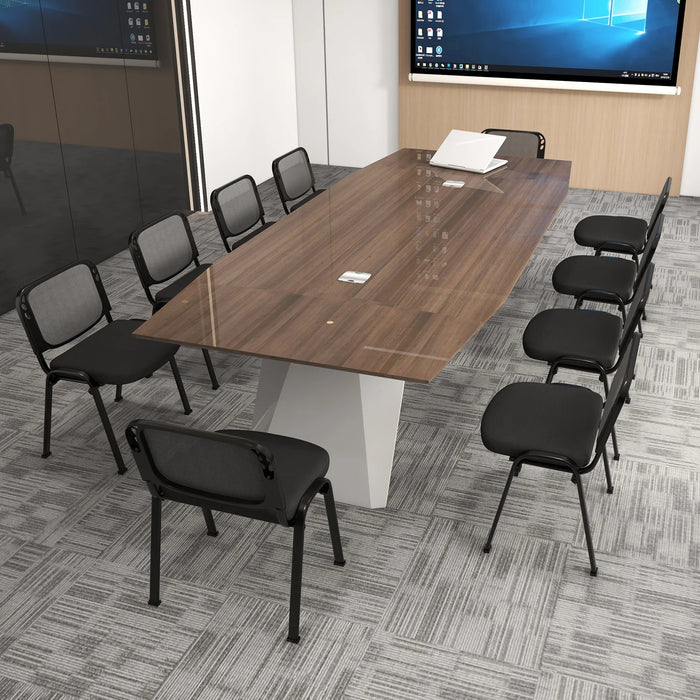 2 Piece Modern Stackable Upholstered Armless Conference Reception Chair-