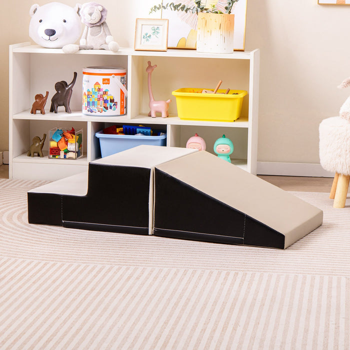 Step and Slide Climber, 2-Piece Set - Infant and Toddler Playground Equipment - Ideal for Enhancing Motor Skills in Young Children