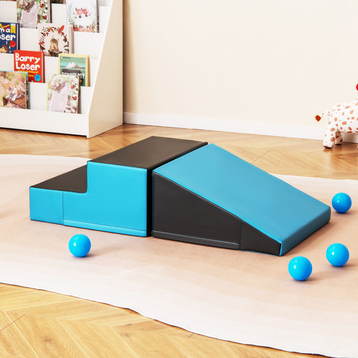 Step and Slide Climber, 2-Piece Set - Infant and Toddler Playground Equipment - Ideal for Enhancing Motor Skills in Young Children