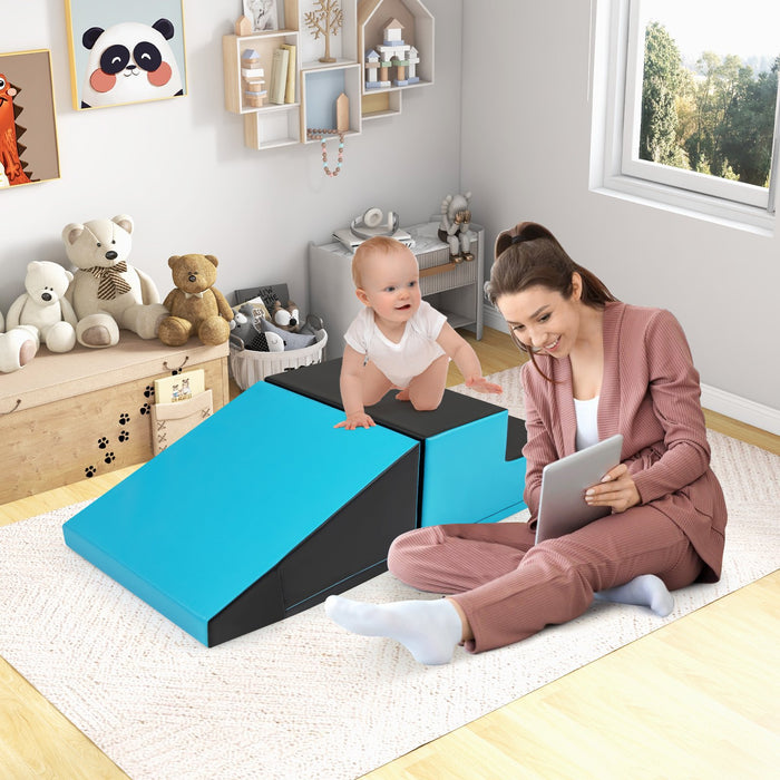 Step and Slide Climber, 2-Piece Set - Infant and Toddler Playground Equipment - Ideal for Enhancing Motor Skills in Young Children