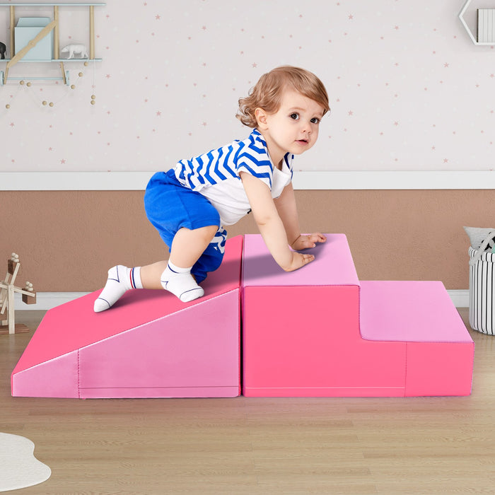 Step and Slide Climber, 2-Piece Set - Infant and Toddler Playground Equipment - Ideal for Enhancing Motor Skills in Young Children