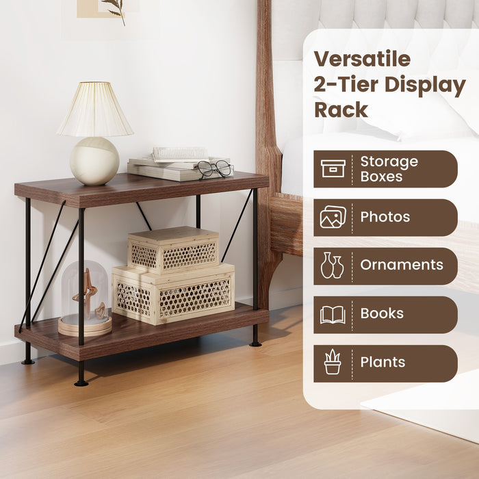 2 Pack 3-Tier Multipurpose Display Rack with Metal Frame