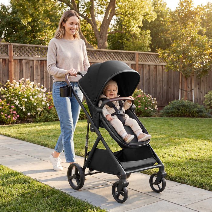 2 in 1 Baby Stroller Convertible High Landscape with Bassinet Mode Reversible Seat-